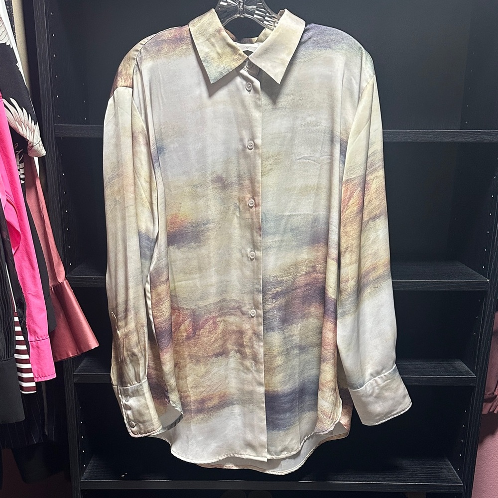 Earthy Colors Button down Shirt - image 1